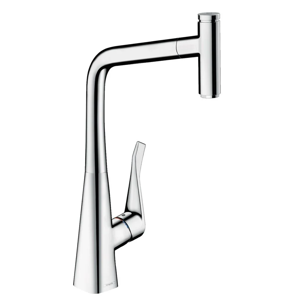 Змішувач для кухні Hansgrohe Metris Select 320 з висувним душем, хром (14884000)