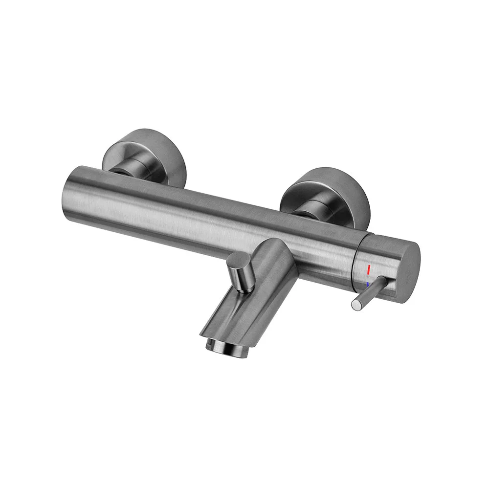 Змішувач для ванни Paffoni Light, Steel Looking (LIG022ST)
