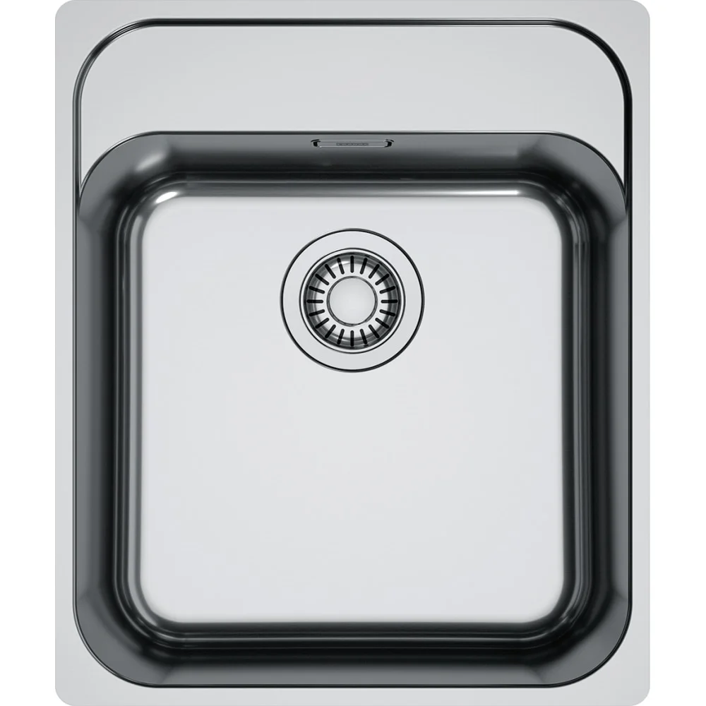 Кухонна мийка Franke SRX 210-40 TL, накладна, вентиль, сифон, кріплення, 43х51, полірована сталь (127.0703.298)