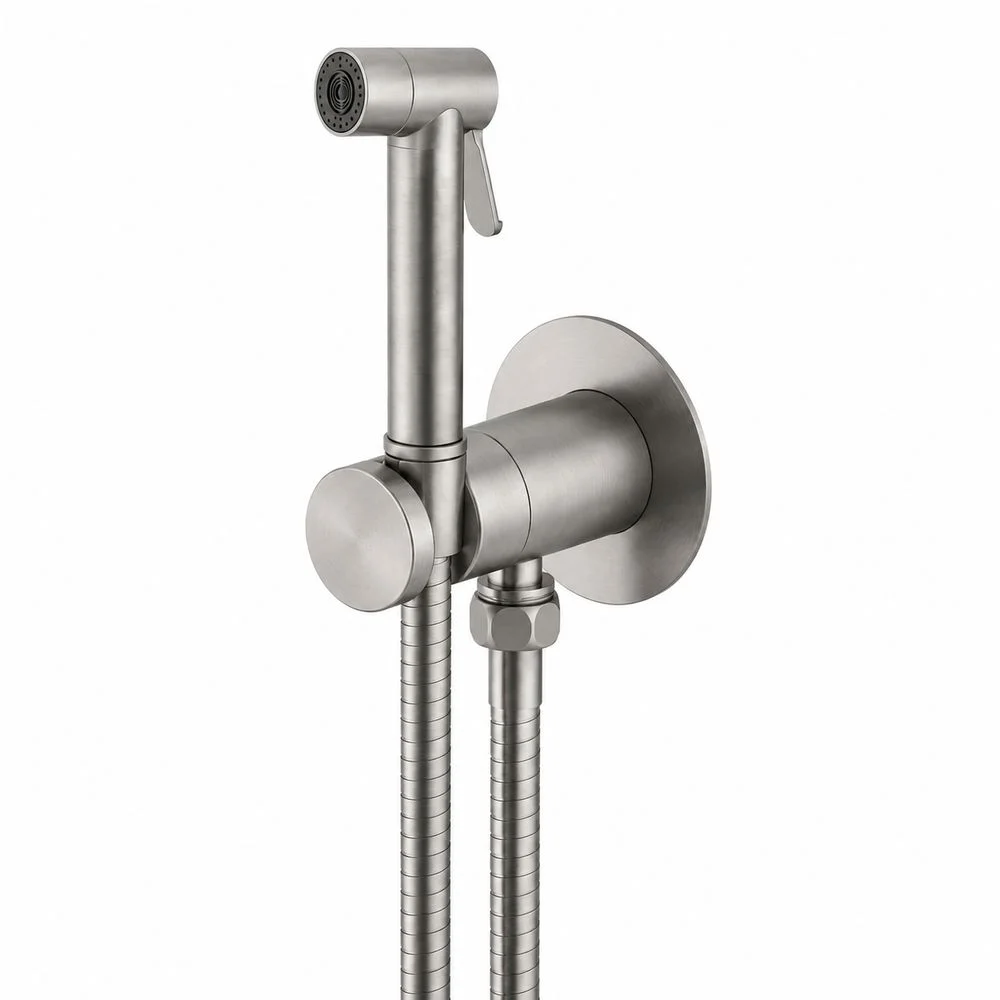 Гігієнічний душ Paffoni new BIDET KIT із запірним змішувачем, сталь (ZDUP128ST)