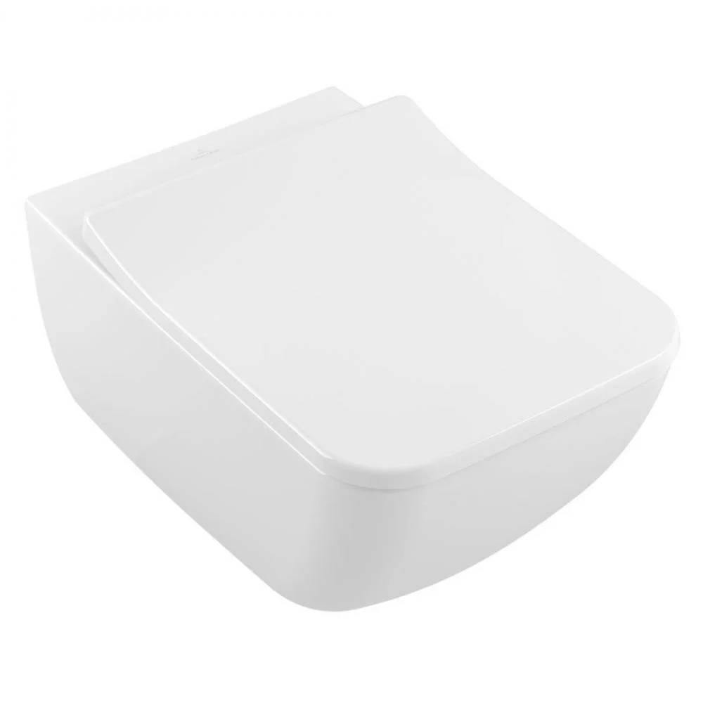 Унітаз підвісний Villeroy & Boch Venticello, Rimless, з кришкою Soft close (4611RS01)