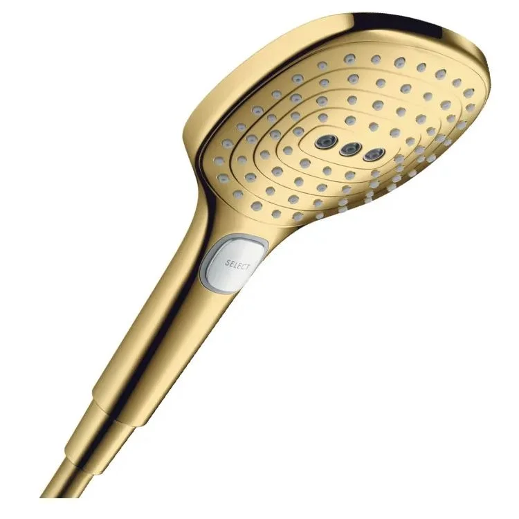 Ручний душ Hansgrohe Raindance Select E PowderRain 120 3jet P EcoSmart, Polished Gold Optic (28728990)