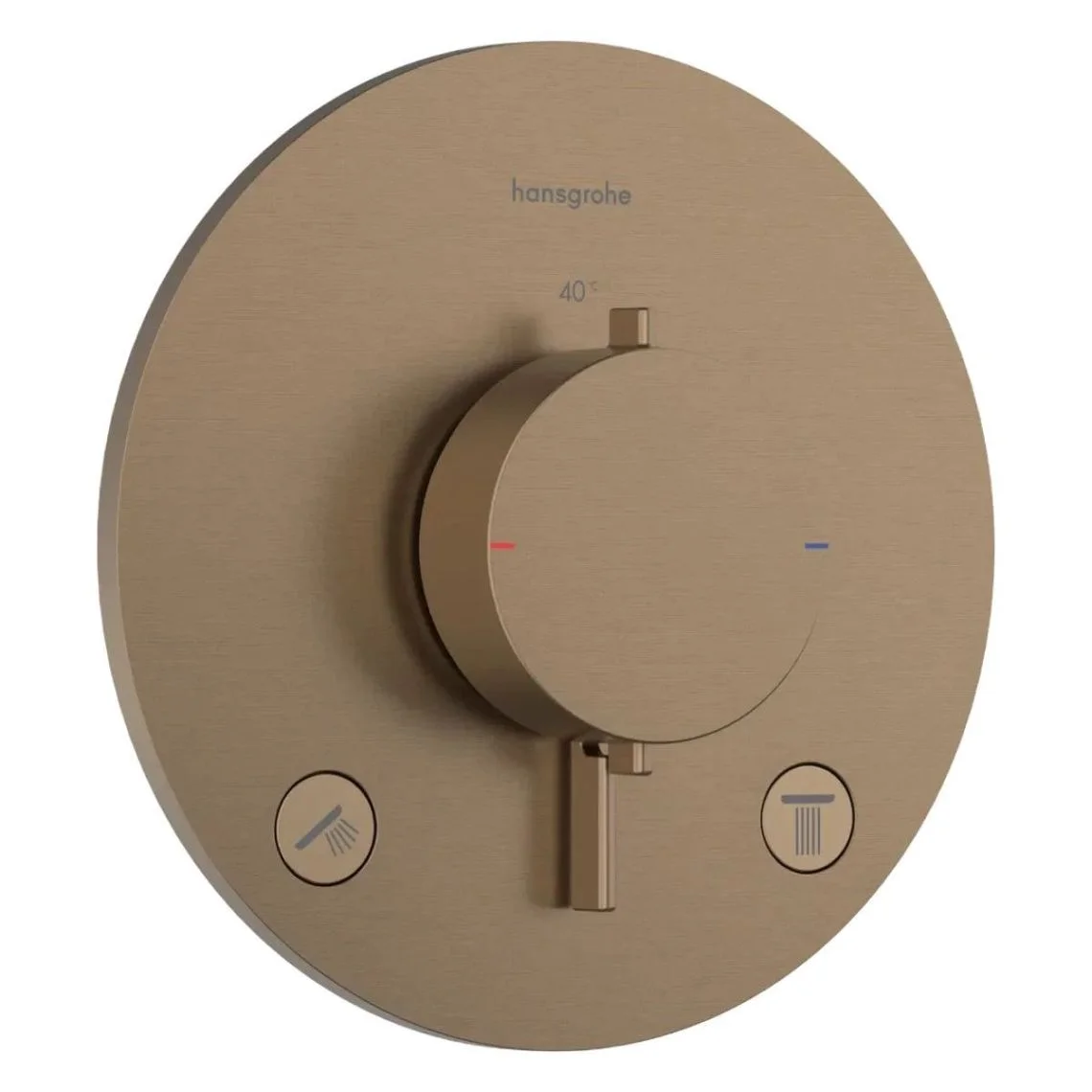 Термостат Hansgrohe Ecostat Comfort S прихованого монтажу на 2 функції, Brushed Bronze (33715140)
