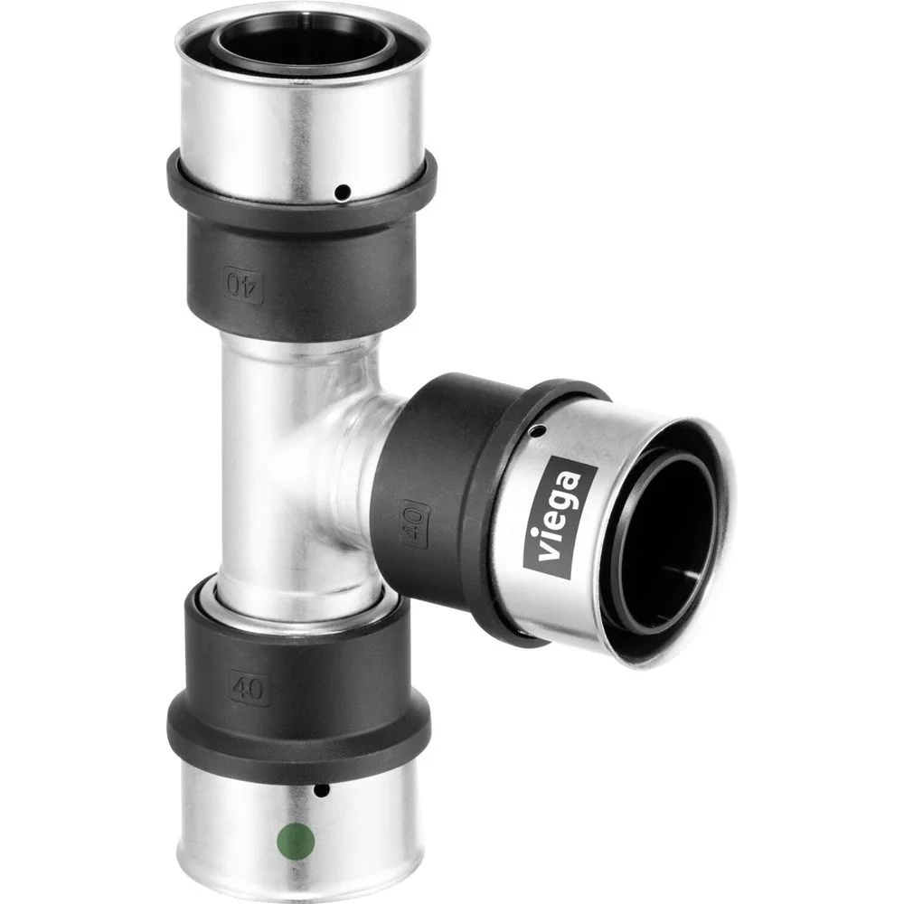 Трійник Viega Smartpress d1 = 20 мм, d2 = 16 мм, d3 = 16 мм, нержавіюча сталь (729967)