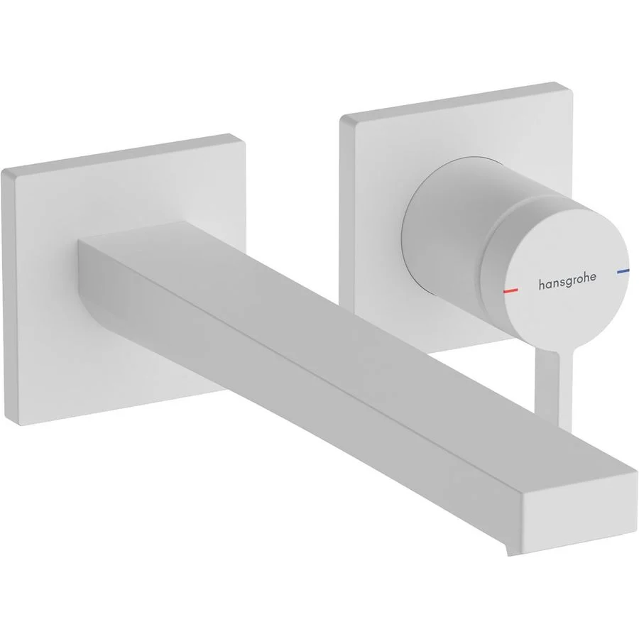 Змішувач для умивальника Hansgrohe Tecturis E 225 зі стіни, Matt White (73051700)