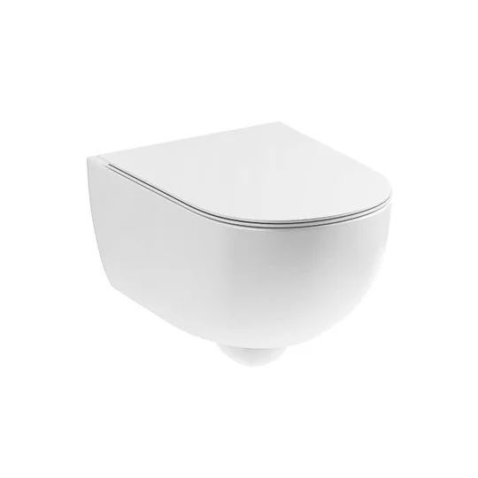 Унітаз підвісний Nic Design Pin 55 х 37 см з кришкою, білий глянець (003709001/005712001)