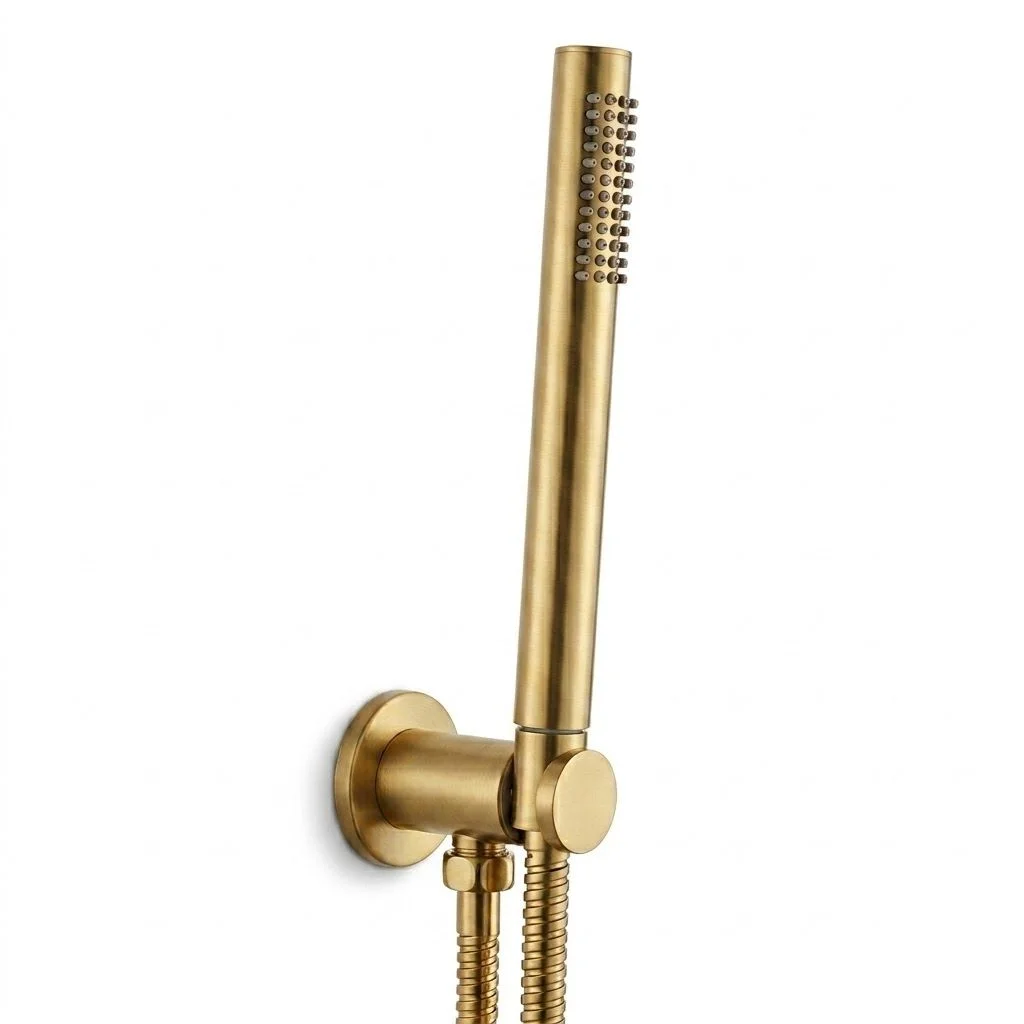 Душовий гарнітур Paffoni TONDO, з тримачем та шлангом 1500 мм, Brushed honey gold (ZDUP094HGSP70)