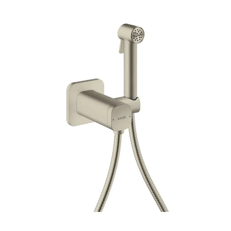 Комплект гігієнічного душу AXOR E на змішану воду, Brushed Nickel (29243820)