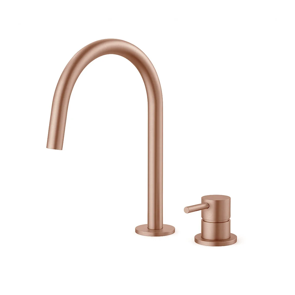 Змішувач для умивальника Paffoni Light, без донного клапана, на 2 отвори, Brushed Copper PVD (LIG051RASP)