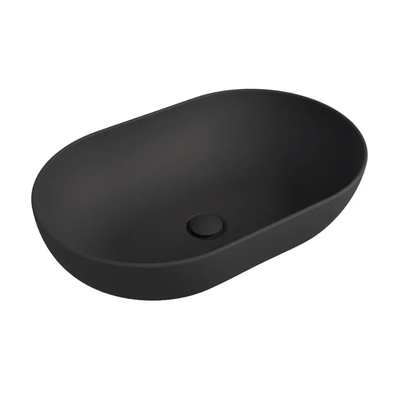 Умивальник на стільницю Flaminia APP 62 x 40 xh 16 cm, без переливу, Carbone matt (AP62ACAR)
