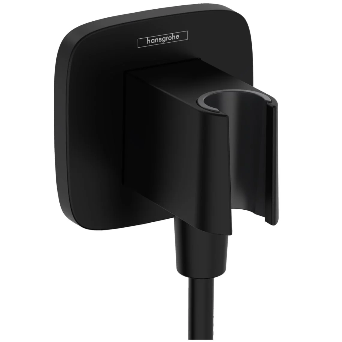 Шлангове підключення Hansgrohe FixFit Porter Q з тримачем, Matt Black (26887670)