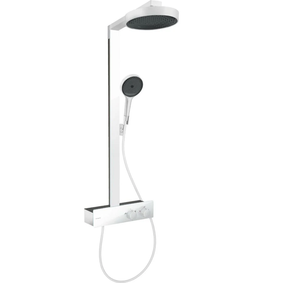Душова система Hansgrohe Rainfinity Showerpipe 250 1jet EcoSmart + термостат ShowerTablet 350, Matt White (28742700)