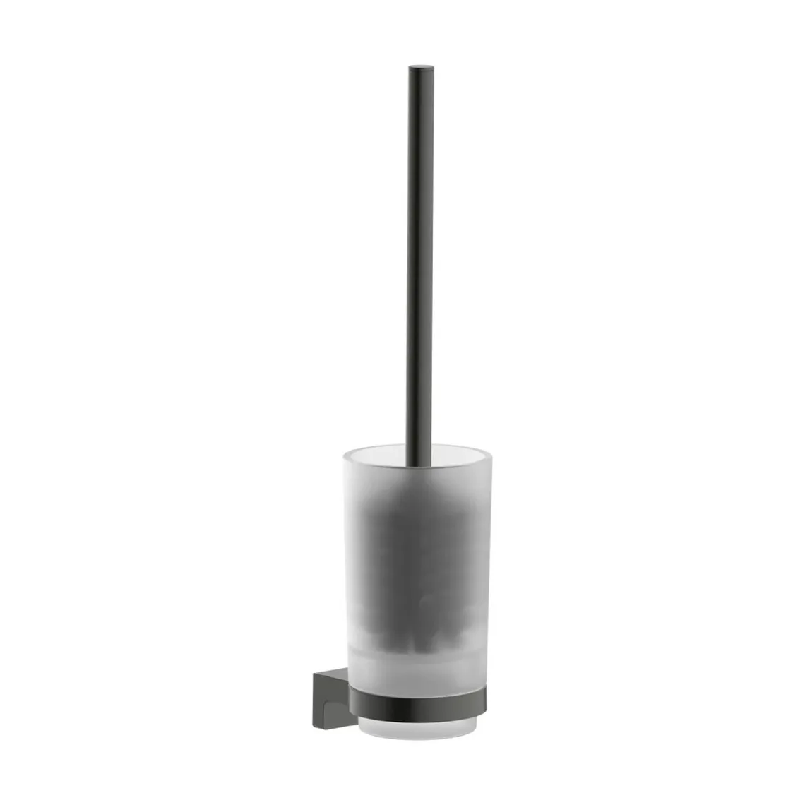 Щітка для унітазу Hansgrohe AddStoris S, підвісна, Brushed Black Chrome/скло (41782340)
