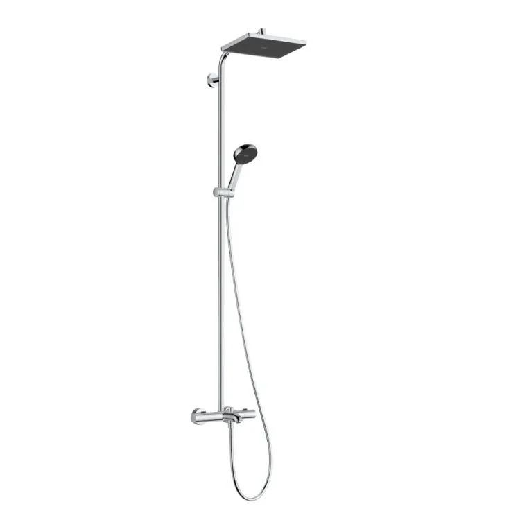 Душова система з термостатом для ванни Hansgrohe Activera Q 290/180 1jet EcoSmart Ecostat Fine, Chrome (28753000)