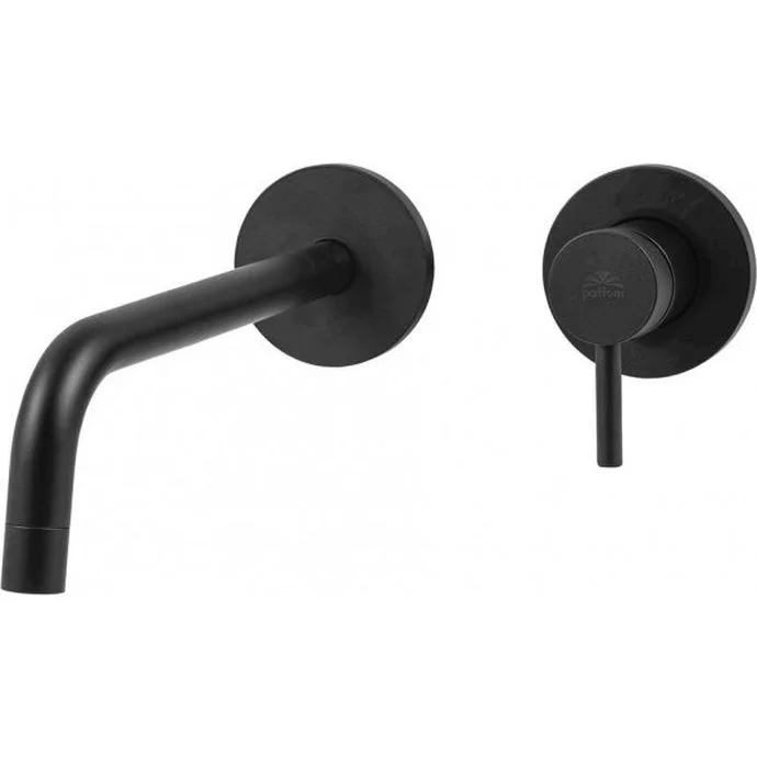 Змішувач для умивальника Paffoni Light, настінний, вилив 17.8 см, Brushed Black Chrome (LIG006NKNSP70)