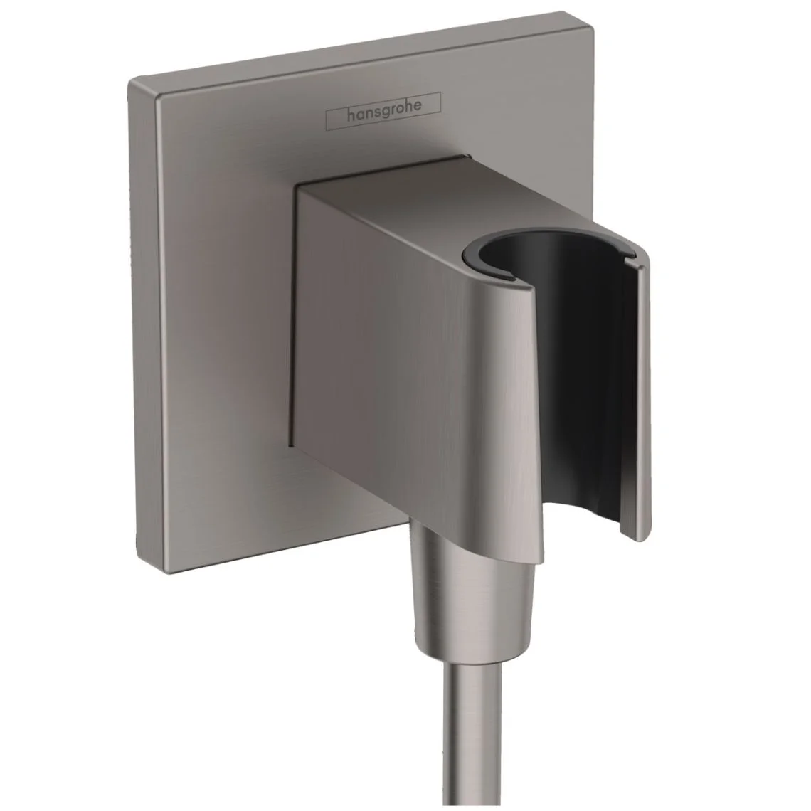 Шлангове підключення Hansgrohe FixFit Porter E із тримачем, Brushed Black Chrome (26889340)