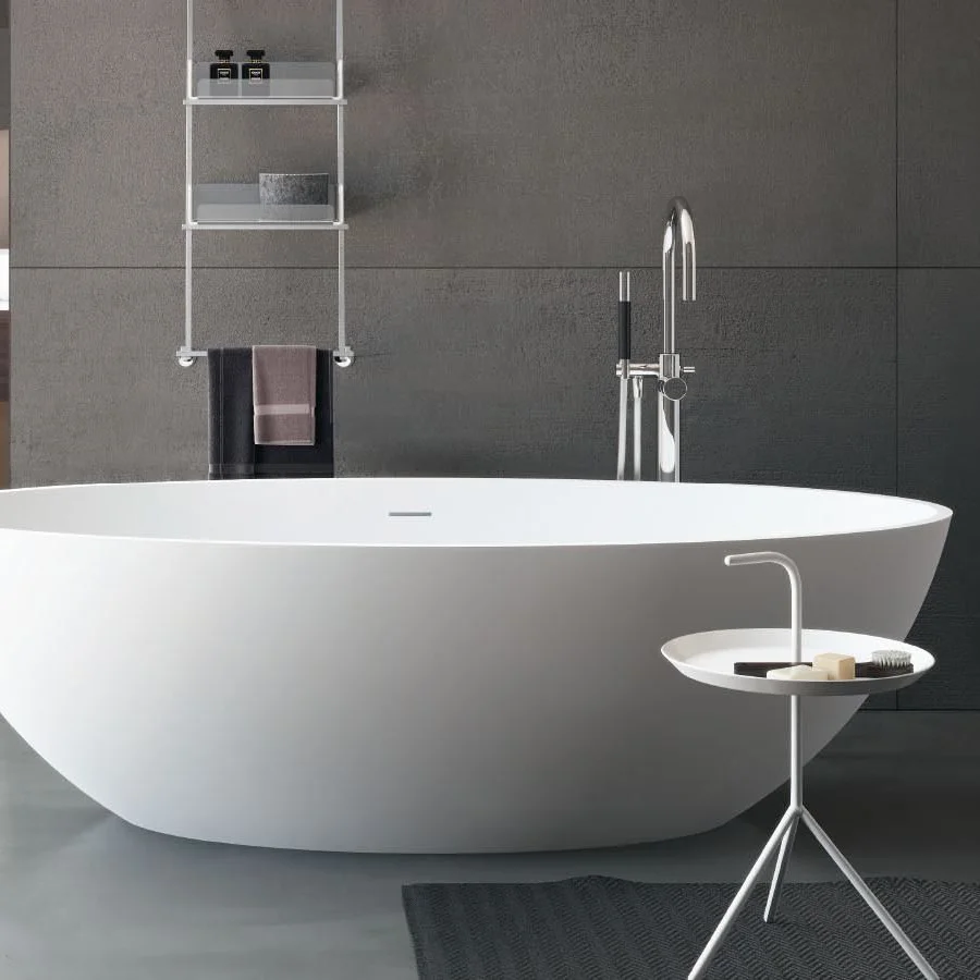 Ванна зі штучного каменю Treesse Carezza, 180х85, білий (V308BO)