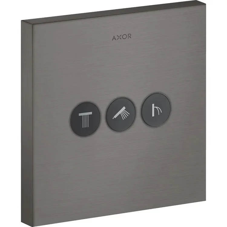 Запірно-перемикаючий вентиль Axor ShowerSelect Sguare на 3 функції, Brushed Black Chrome (36717340)