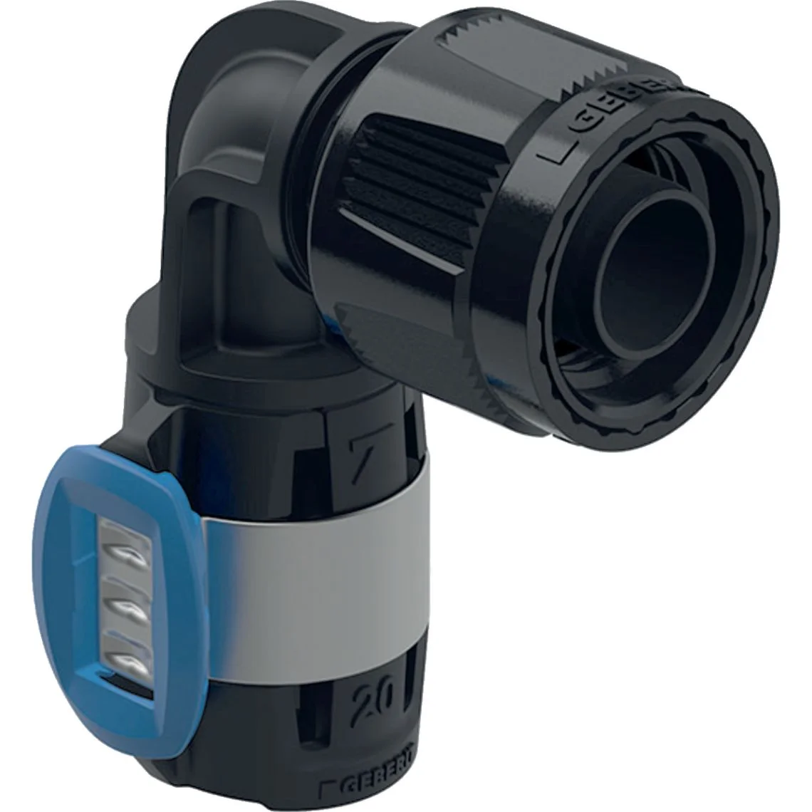 Перехідний кут Geberit FlowFit 90° з MasterFix: матеріал=PPSU, d=16мм, RpMF=1/2 (620.490.00.1)