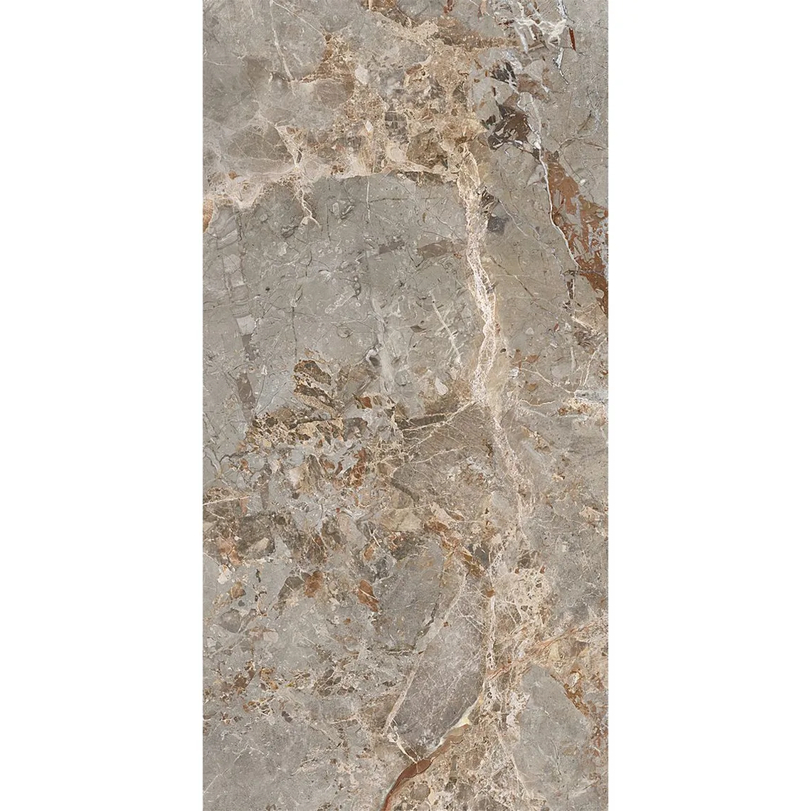Керамограніт La Fabrica AVA, Breccia Argentum Lap. 60х120 см Rett 8.8 мм (163101)