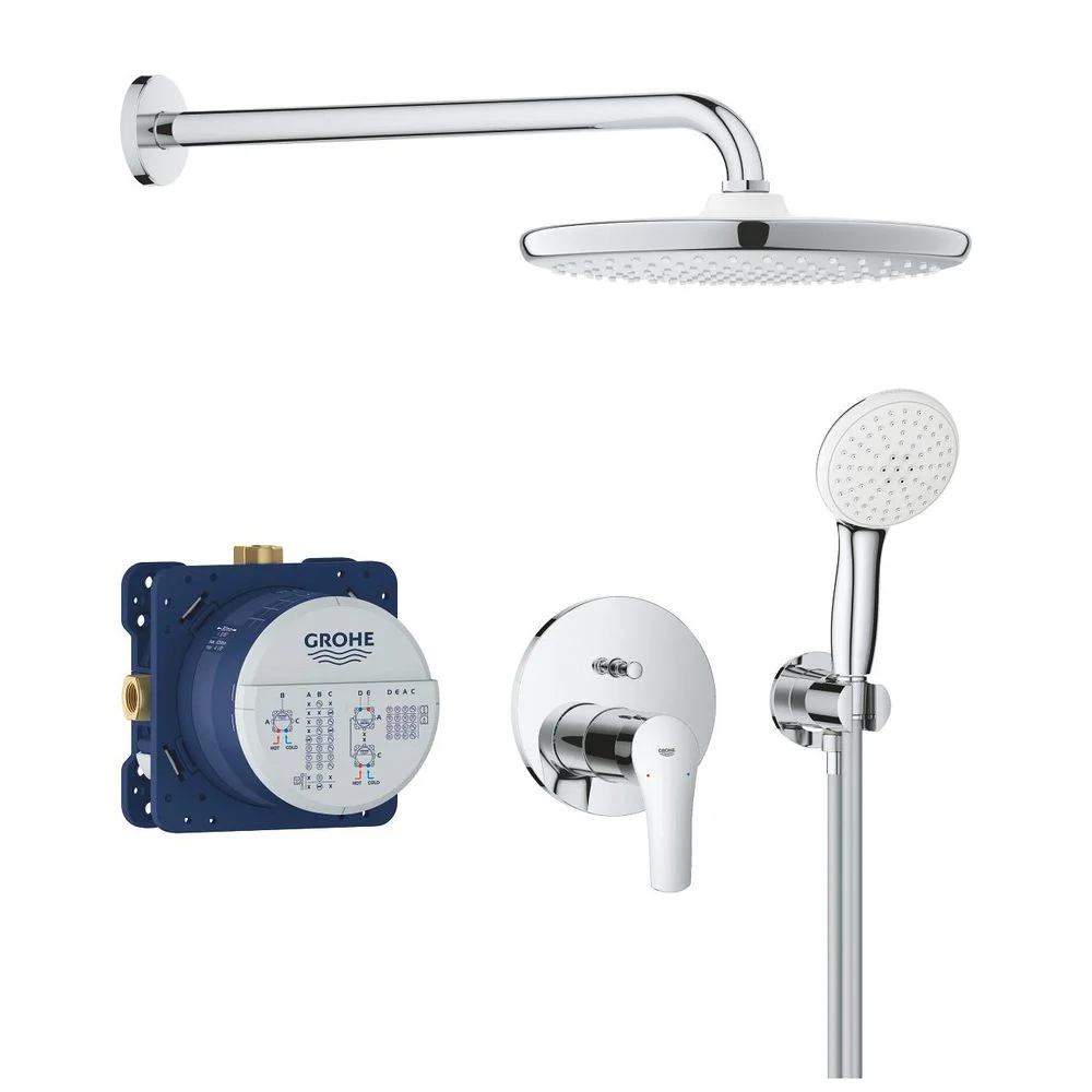 Душова система прихованого монтажу Grohe Eurosmart з Tempesta 250, хром (25288000)