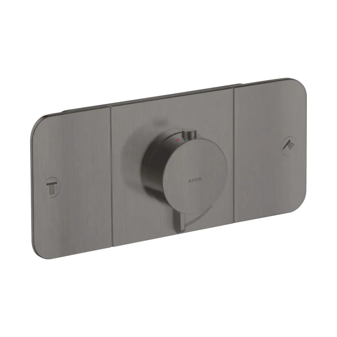 Термостат для душу Axor One, на 2 споживача, Brushed Black Chrome (45712340)