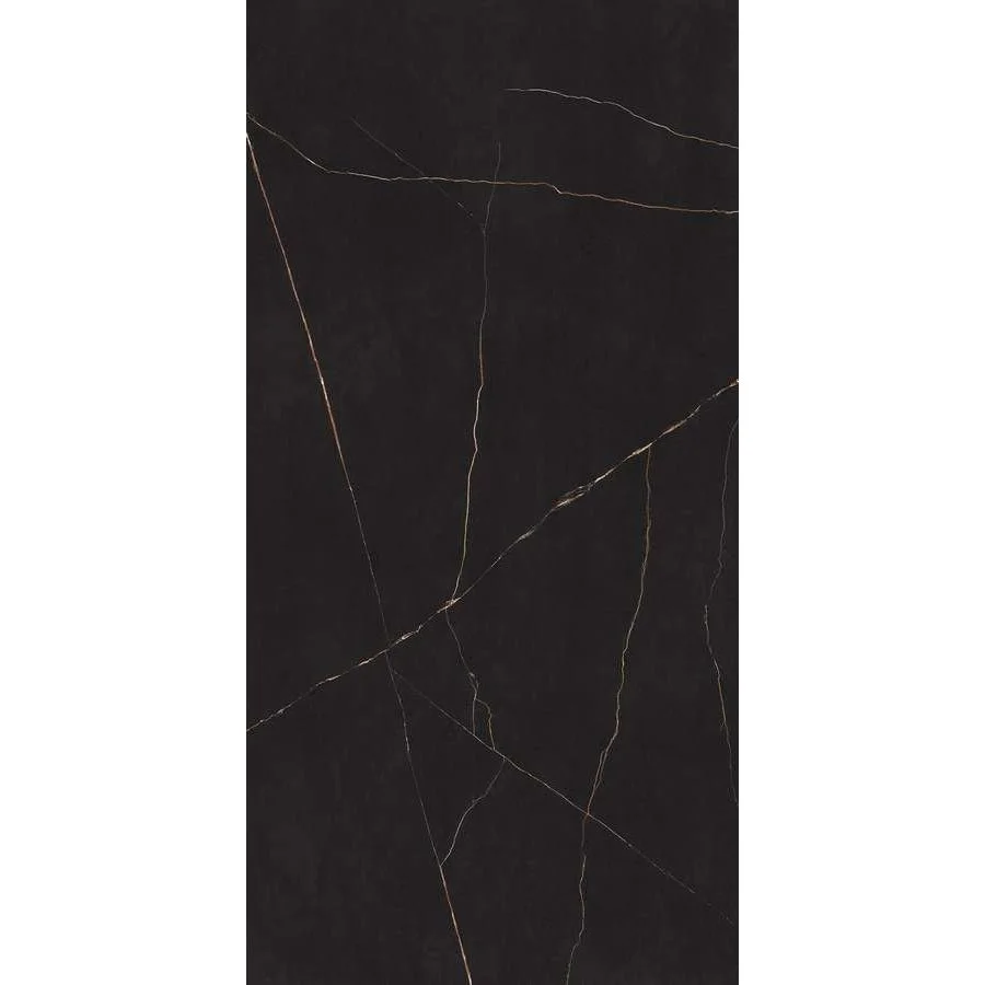 Керамогранітна плита для стільниць Atlas Concorde Black Atlantis BookMatch Silk 162x324 см 12 мм ST (A8XW)