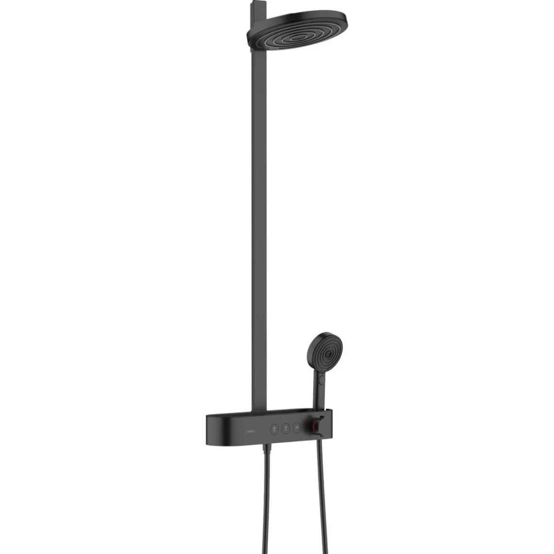 Душова система Hansgrohe Pulsify Showerpipe 260 2jet EcoSmart з термостатом, чорний матовий (24241670)