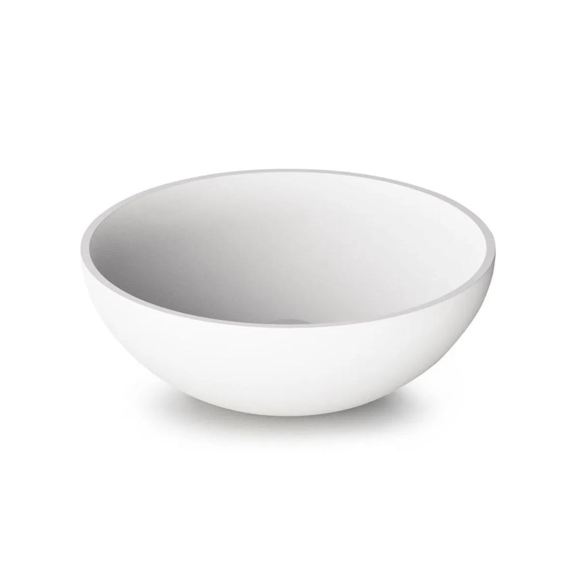 Умивальник накладний PAA Round On, Silkstone, без переливу, D=41, Matte White (IROSON_00)