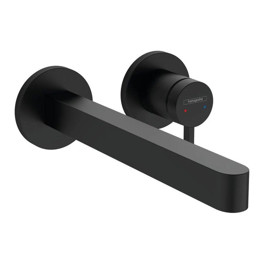 Змішувач для умивальника Hansgrohe Finoris 225 зі стіни, чорний матовий (76050670)