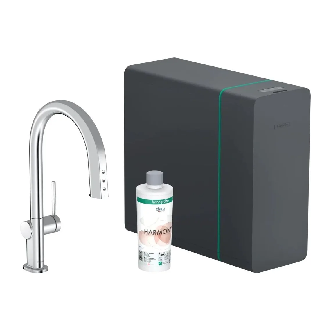 Змішувач для кухні Hansgrohe Aqittura M91 SodaSystem 210, 1jet, pull-out, Sbox, сет, Chrome (76836000)
