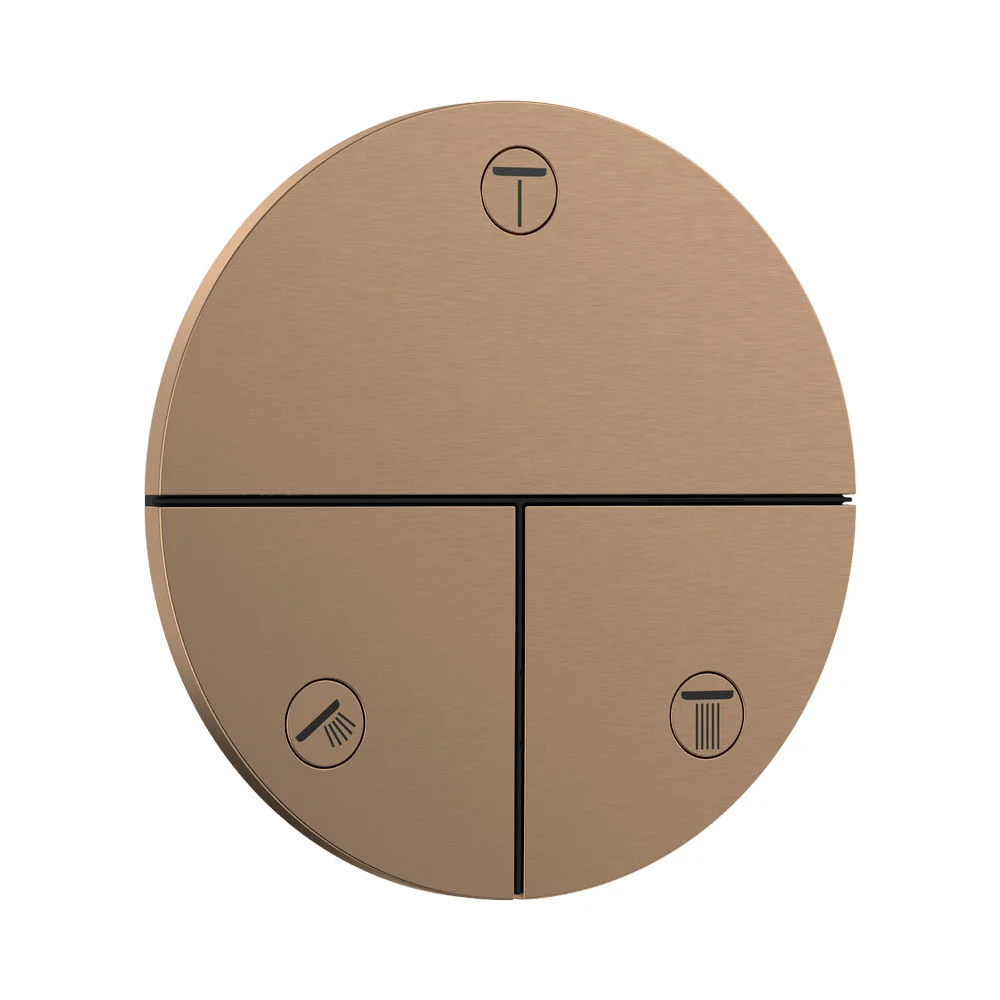 Перемикач Hansgrohe ShowerSelect Comfort S на 3 функції, Brushed Bronze (15558140)