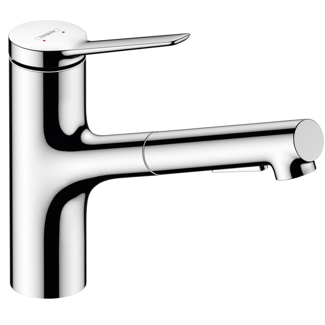 Змішувач для кухні Hansgrohe Zesis M33 150 2jet з витяжним зливом sBox Lite, Chrome (74803000)