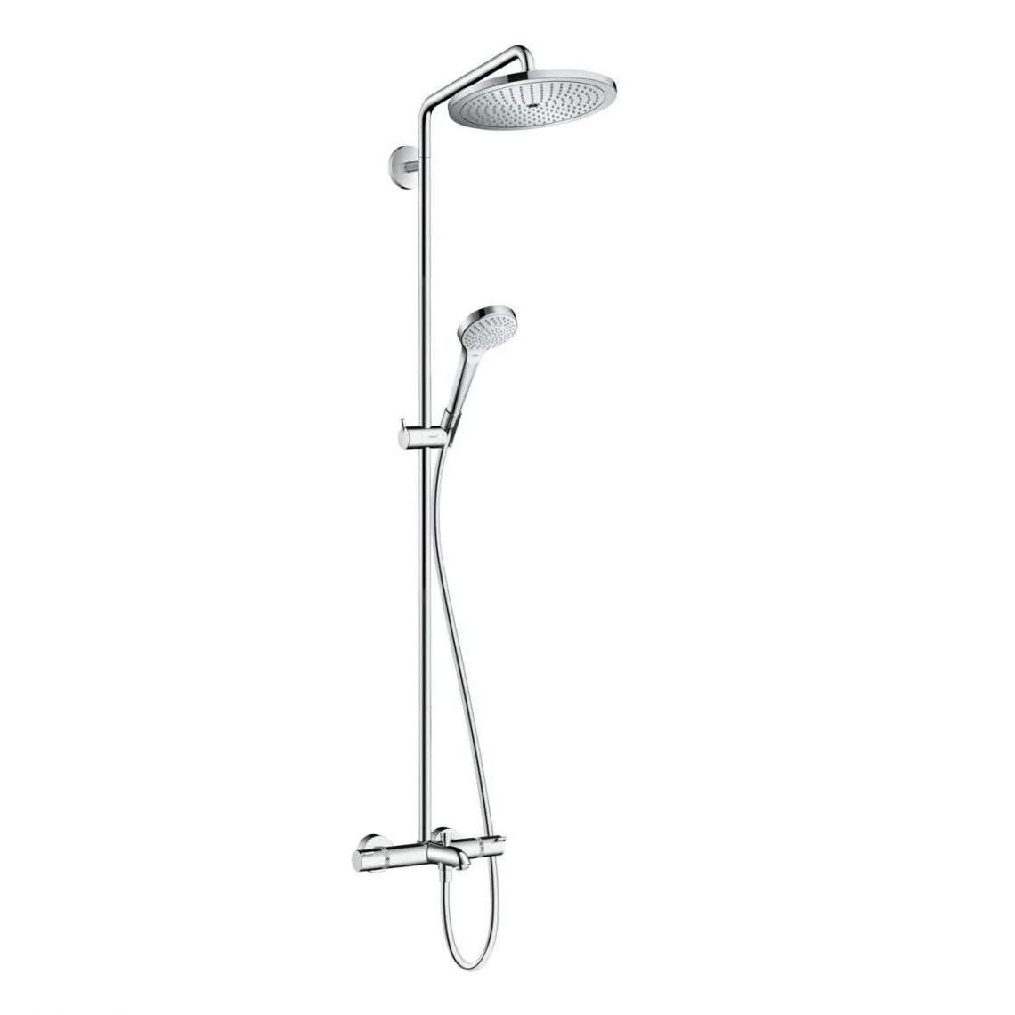 Душова система Hansgrohe Croma Select S 280 RainAir 1jet Showerpipe для ванни з термостатом, хром (26792000)