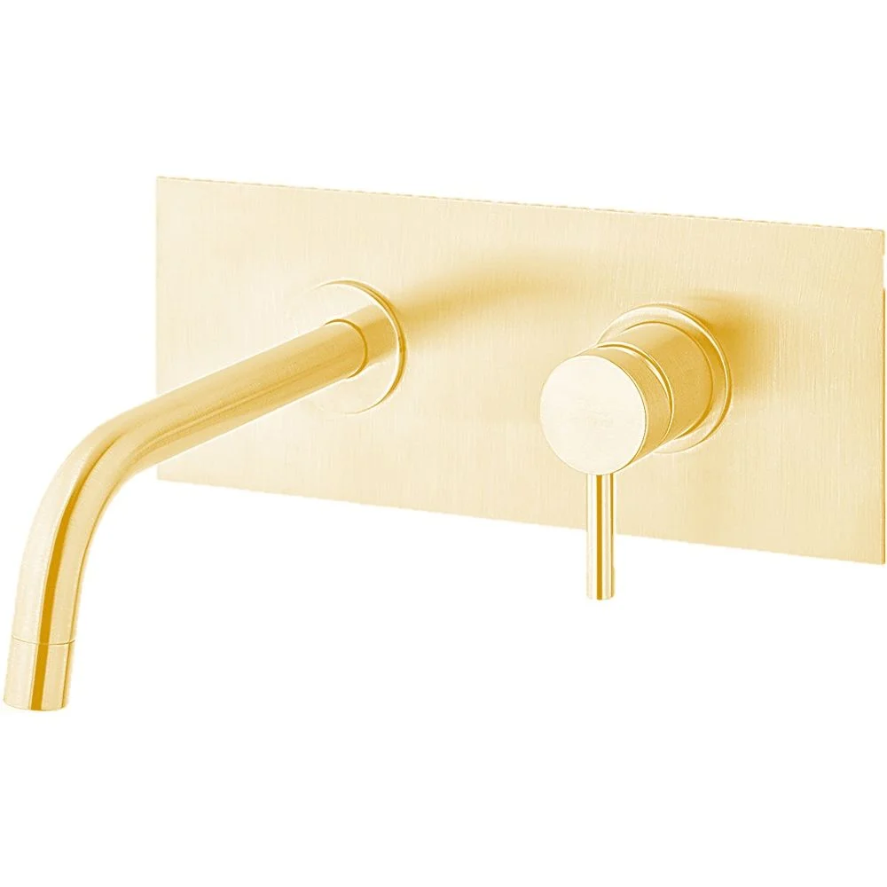 Змішувач для умивальника Paffoni Light, настінний, вилив 17.8 см, Brushed Honey Gold (LIG105HGSP)