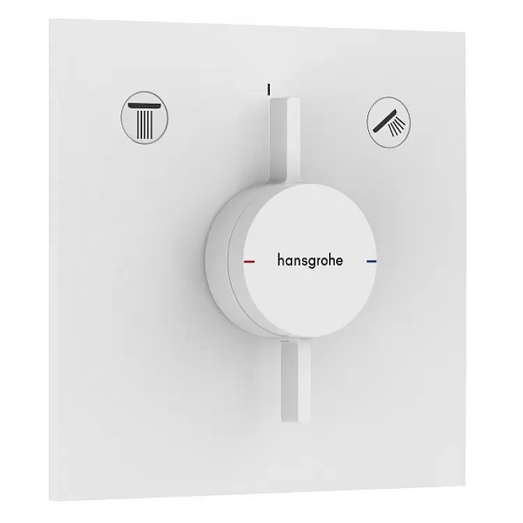 Змішувач прихованого монтажу Hansgrohe DuoTurn E на 2 функції, Matt White (75417700)