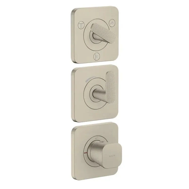Термостат Axor Citterio C Cubic cut 380/120 для 3-х споживачів, Brushed Nickel (49711820)