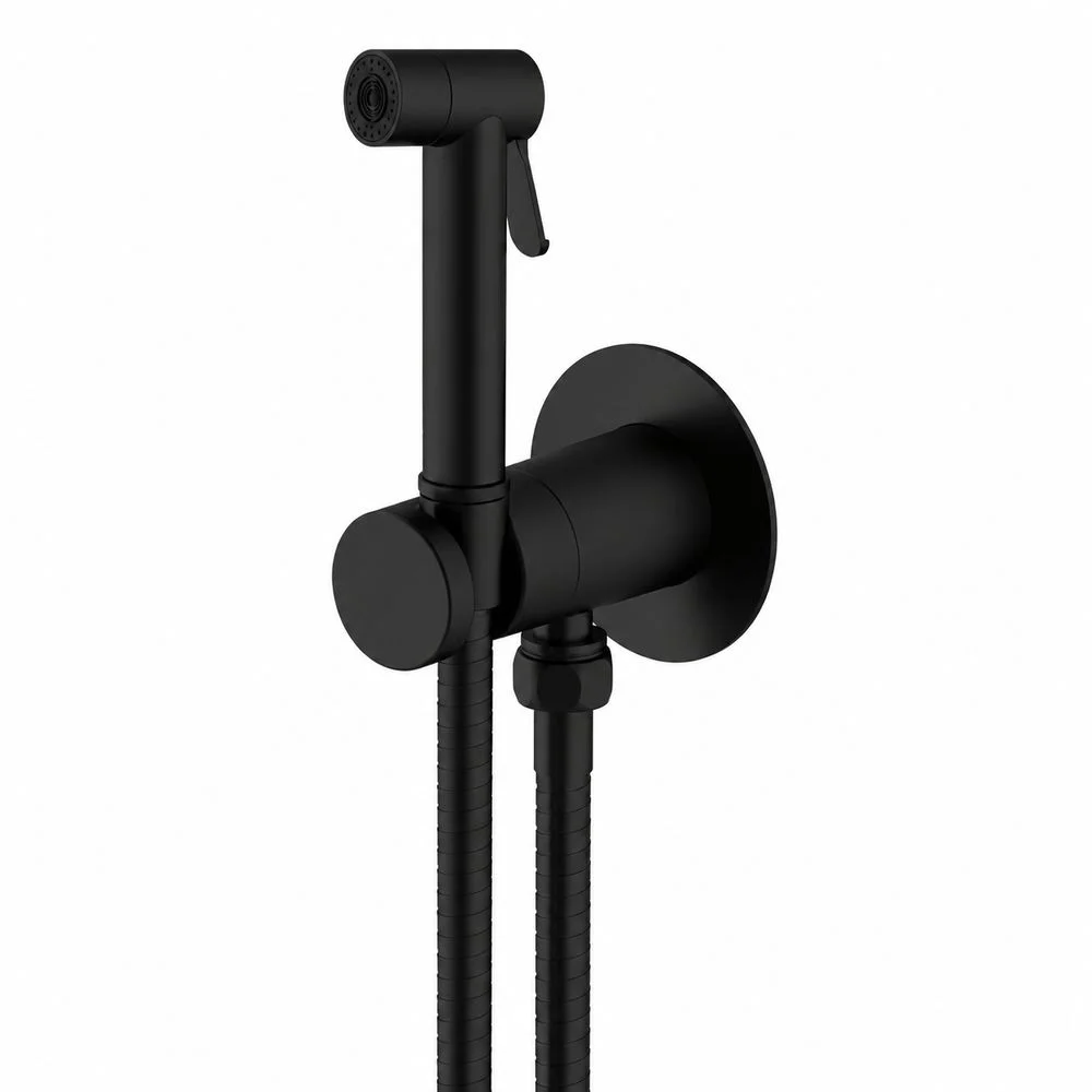 Гігієнічний душ Paffoni new BIDET KIT із запірним змішувачем, чорний матовий (ZDUP128NO)