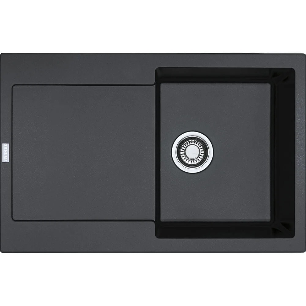 Кухонна мийка Franke Maris MRG 611, накладна, зворотна, вентиль + сифон, 78x50, граніт онікс (114.0306.815)