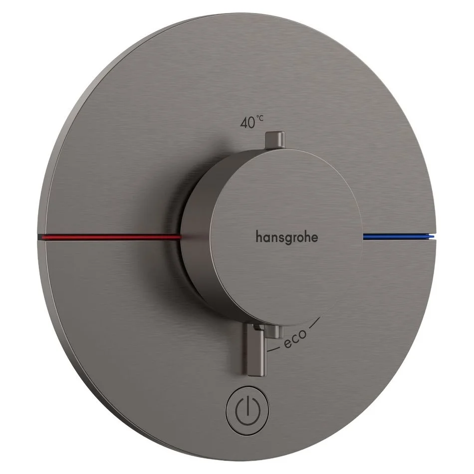 Термостат прихованого монтажу Hansgrohe ShowerSelect Comfort S HighFlow на 1 функцію, Brushed Black Chromе (15562340)