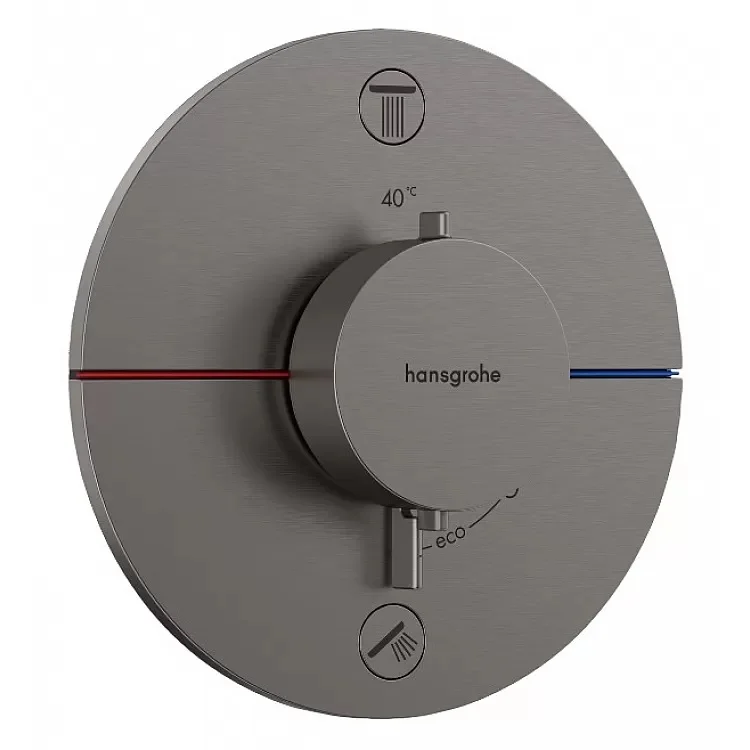 Термостат прихованого монтажу Hansgrohe ShowerSelect Comfort S на 1 функцію, Brushed Black Chrome (15553340)