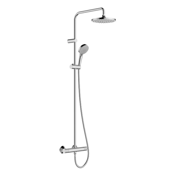 Душова система Hansgrohe Vernis Blend Showerpipe 200 1jet EcoSmart для ванни з термостатом, хром (26089000)