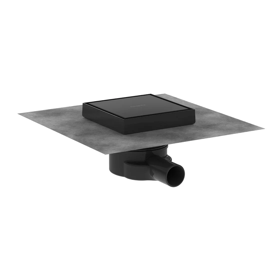 Душовий трап Hansgrohe точковий RainDrain Point 150x150х27 мм d40, Matt Black (56249670)