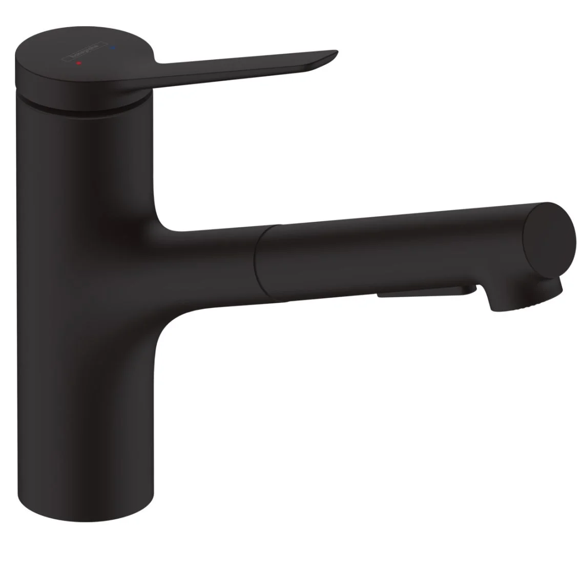 Змішувач для кухні Hansgrohe Zesis M33 150 2jet з витяжним виливом sBox Lite, Matt Black (74803670)