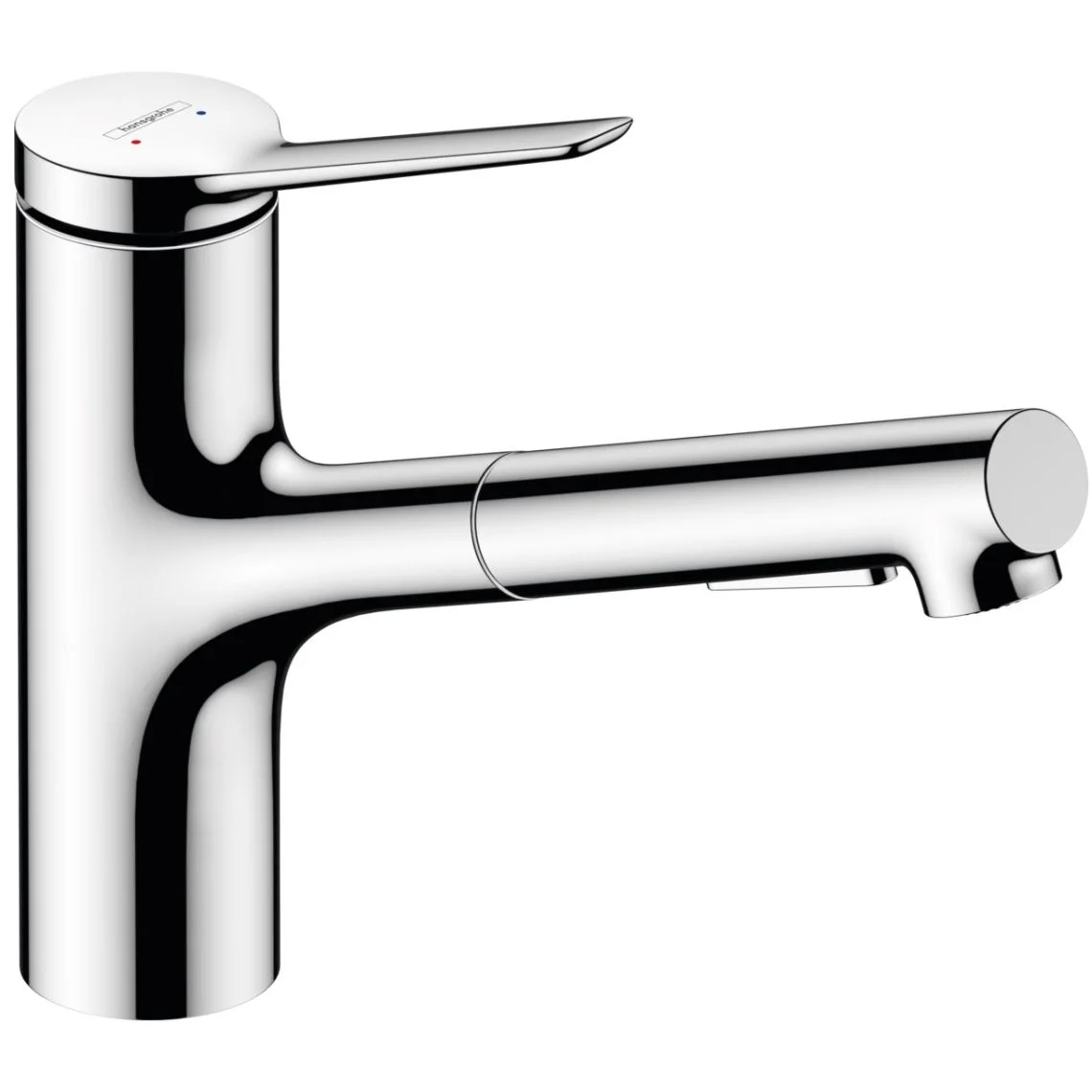 Змішувач для кухні Hansgrohe Zesis M33 150 2jet з витяжним зливом, Chrome (74800000)