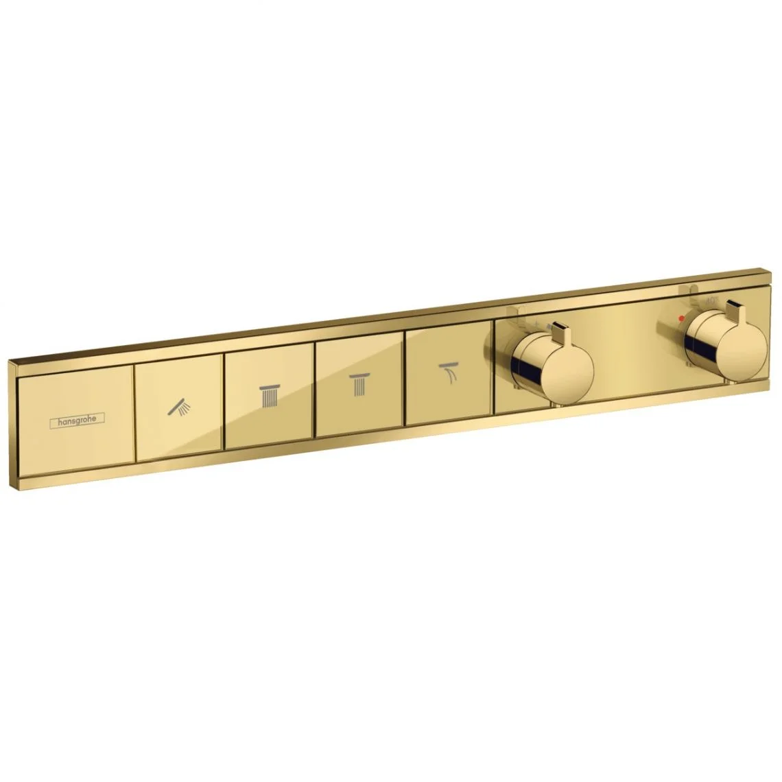 Термостат прихованого монтажу Hansgrohe RainSelect на 4 клавіші, Polished Gold Optic (15382990)