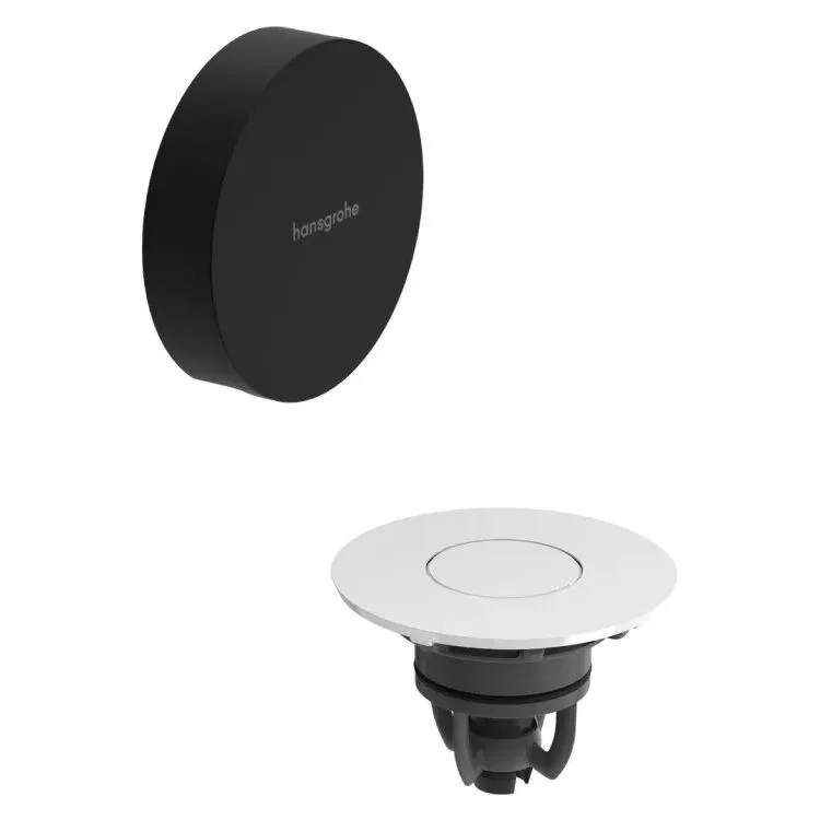 Зовнішня частина Hansgrohe Flexaplus II до сифона на ванну, Matt Black/White Gloss (58187670)