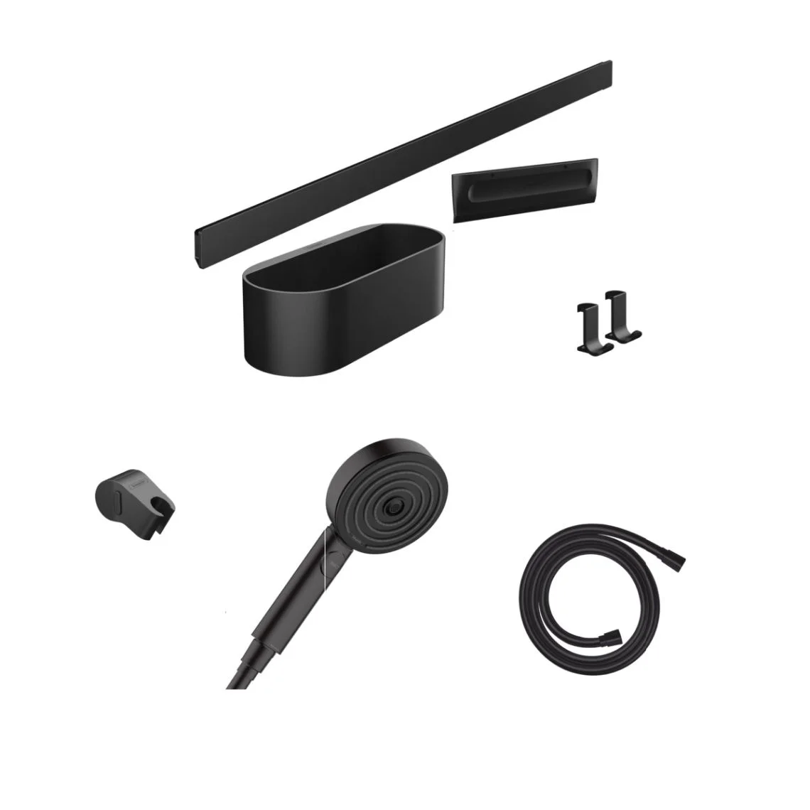 Комплект аксесуарів Hansgrohe WallStoris Activation EcoSmart 7в1, Matt Black (24291670)