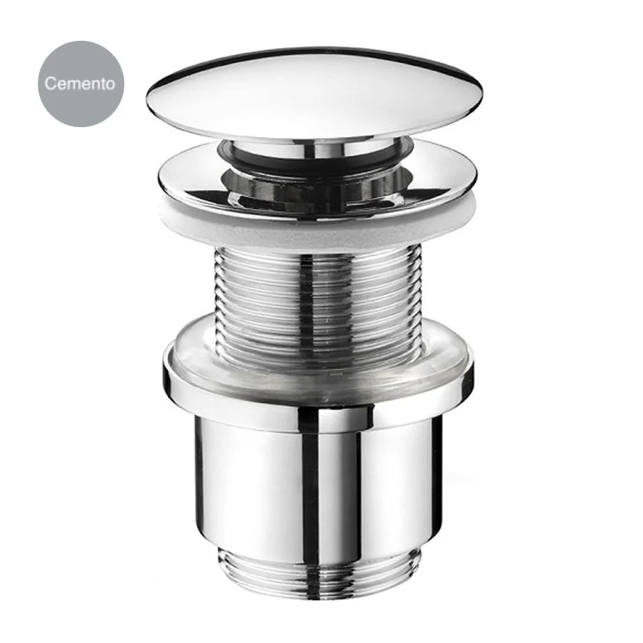 Донний клапан NIC Design корпус хром, кришка Cemento (007403047)