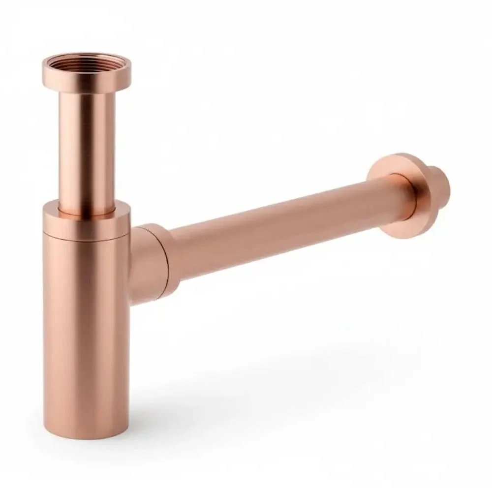 Сифон для умивальника Paffoni, пляшковий 1”1/4G, Brushed Copper PVD (ZACC240RASP)